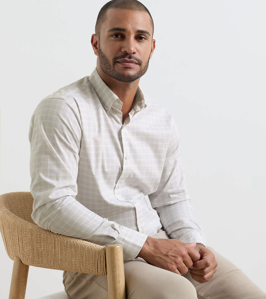 Douglas Crown Lite Cotton-Stretch Sport Shirt image number 3