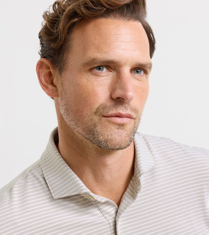 Albatross Stripe Cotton-Blend Piqu&eacute; Polo image number 5