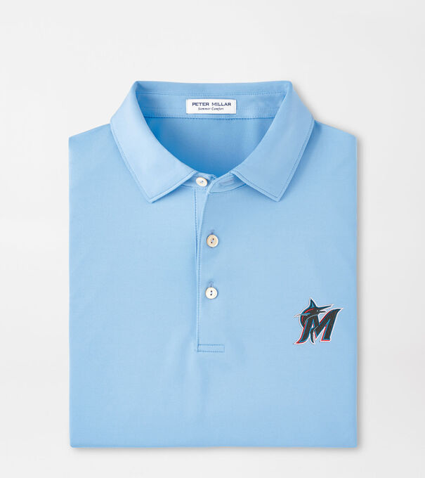 Miami Marlins Solid Performance Jersey Polo