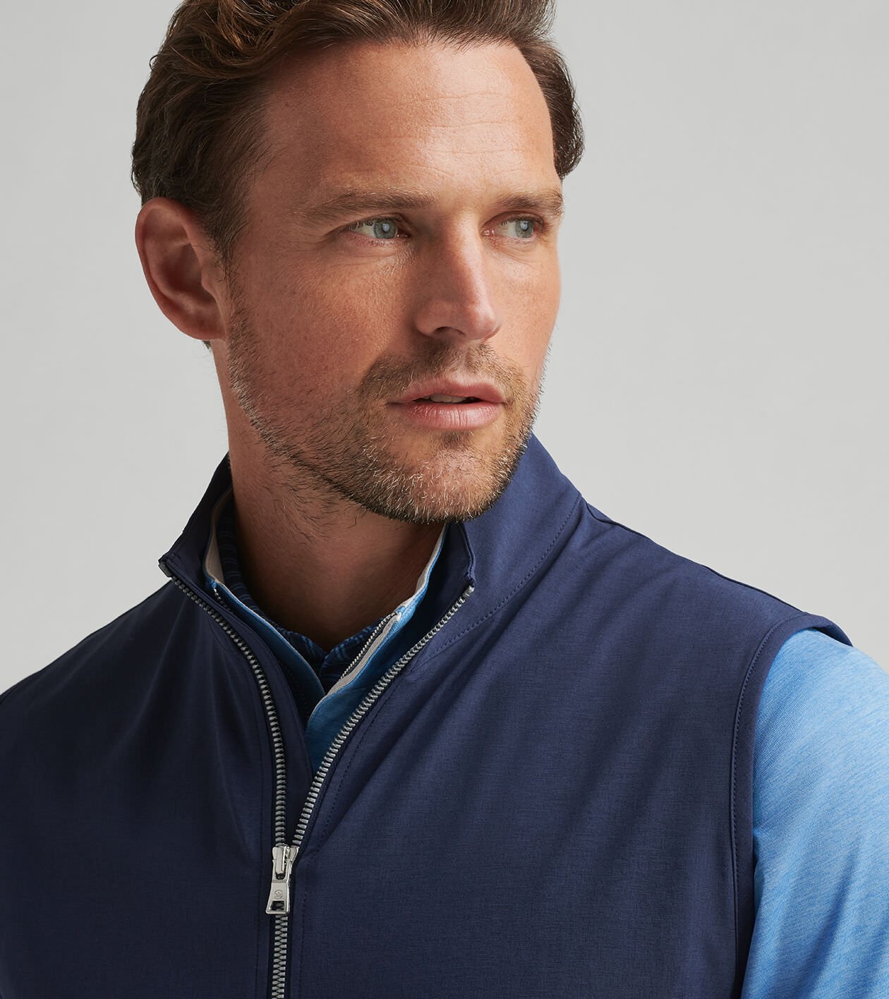 Solstice Performance Hybrid Full-Zip Vest | Men's Vests | Peter Millar