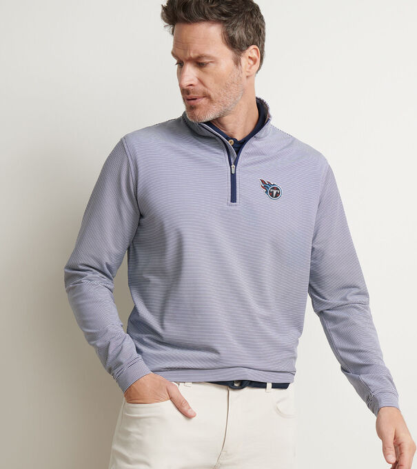 Tennessee Titans Perth Sugar Stripe Performance Quarter-Zip
