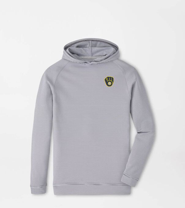 Milwaukee Brewers Pine Youth Sugar Stripe Performance Hoodie