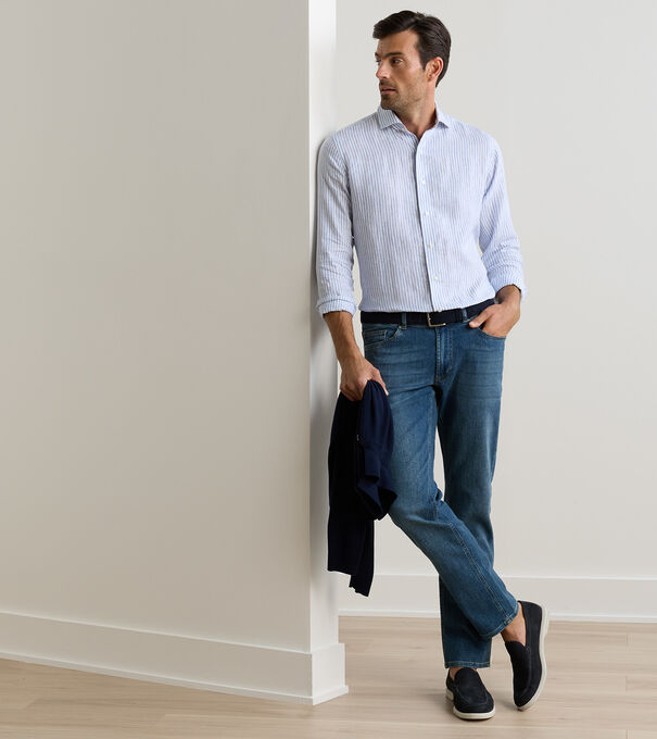 Vintage Washed Five-Pocket Denim