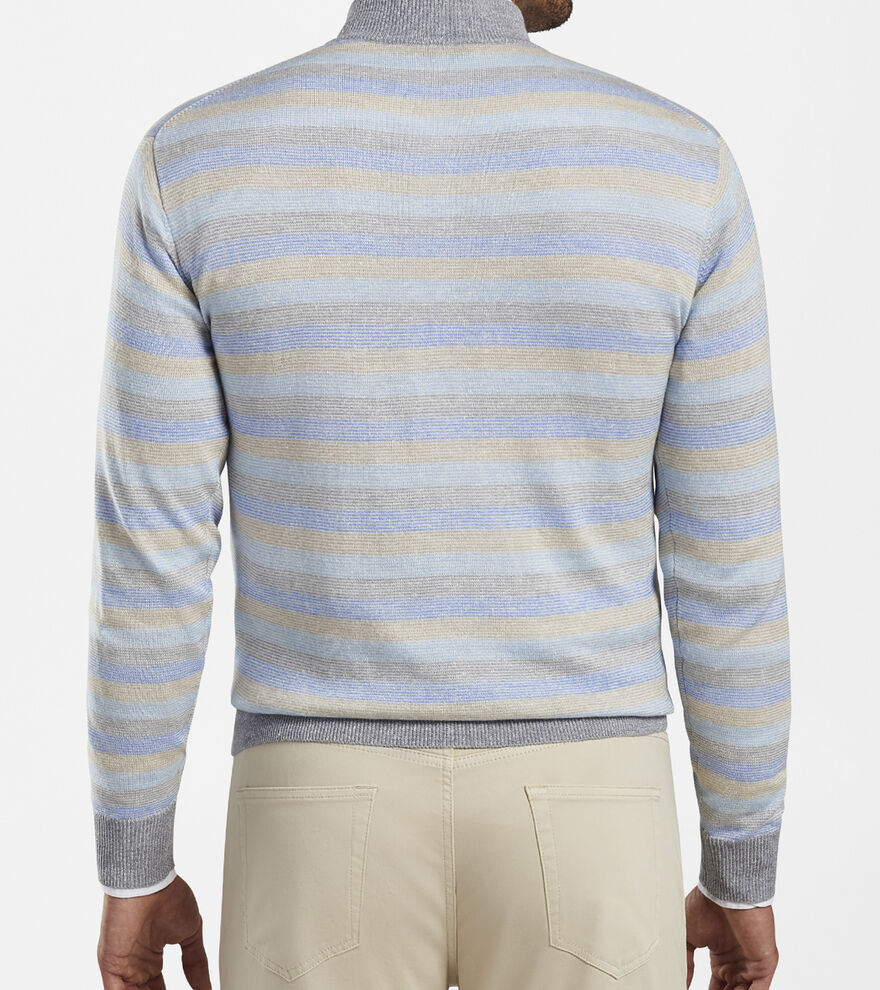 Crown Cool Striped Quarter-Zip Sweater image number 3