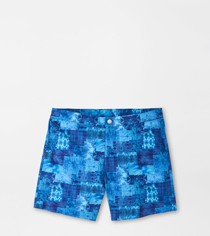 Shibori Patchwork Swim Trunk image number 1