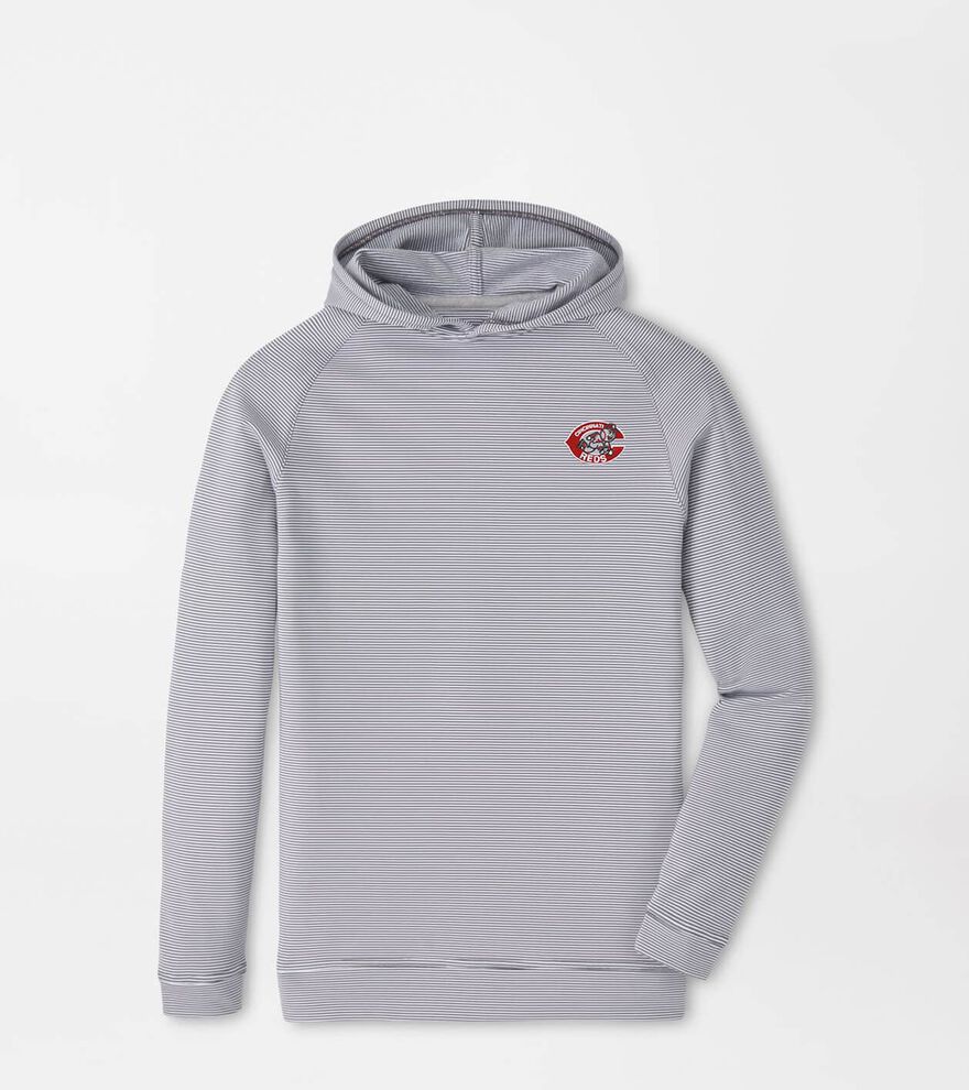 Cooperstown Cincinnati Reds Pine Youth Sugar Stripe Performance Hoodie