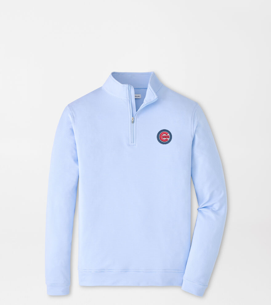 Chicago Cubs Perth Sugar Stripe Performance Quarter-Zip image number 1
