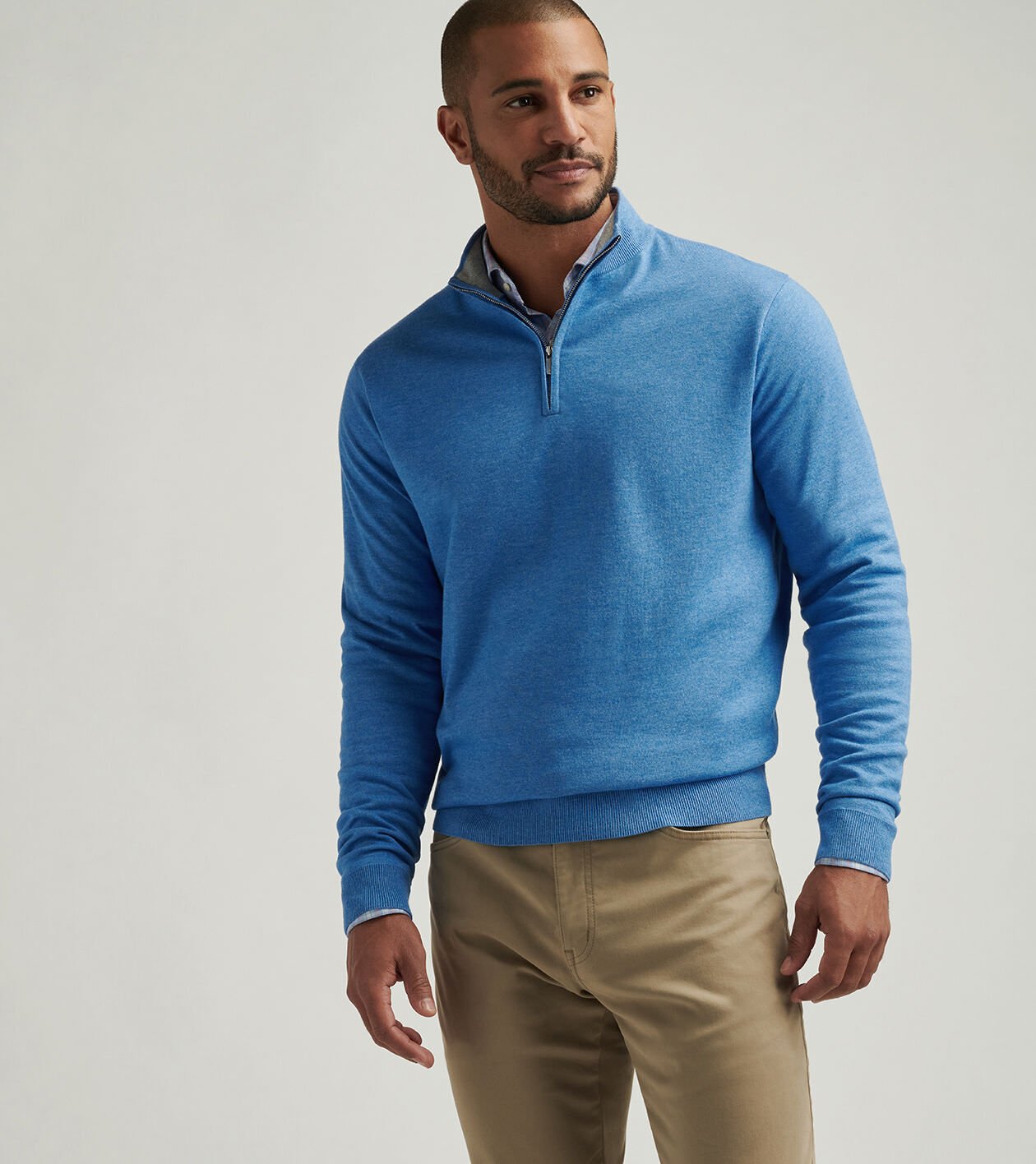Coolspun Cotton Quarter-Zip Sweater | Men's Sweaters | Peter