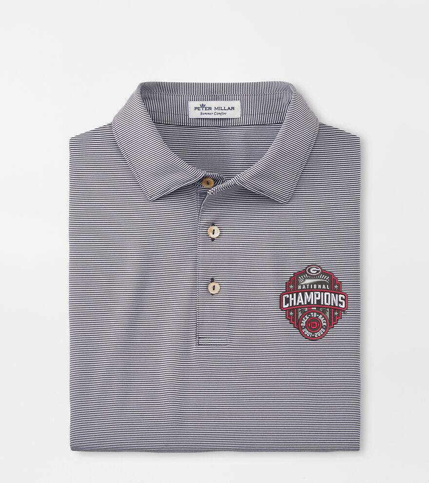 Georgia National Champion Jubilee Stripe Performance Polo image number 1