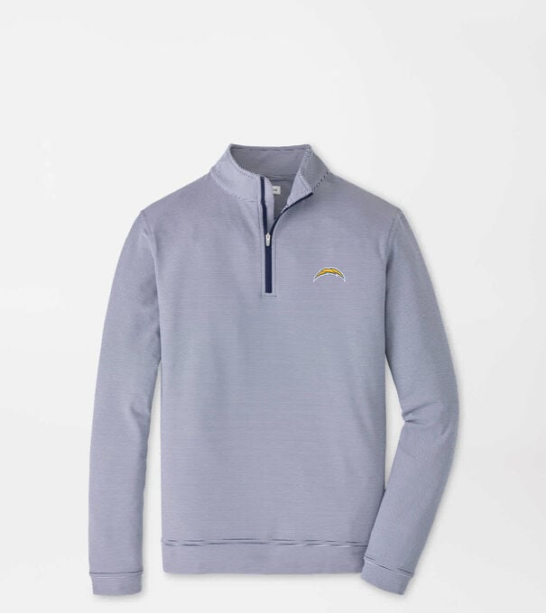 Los Angeles Chargers Perth Sugar Stripe Performance Quarter-Zip