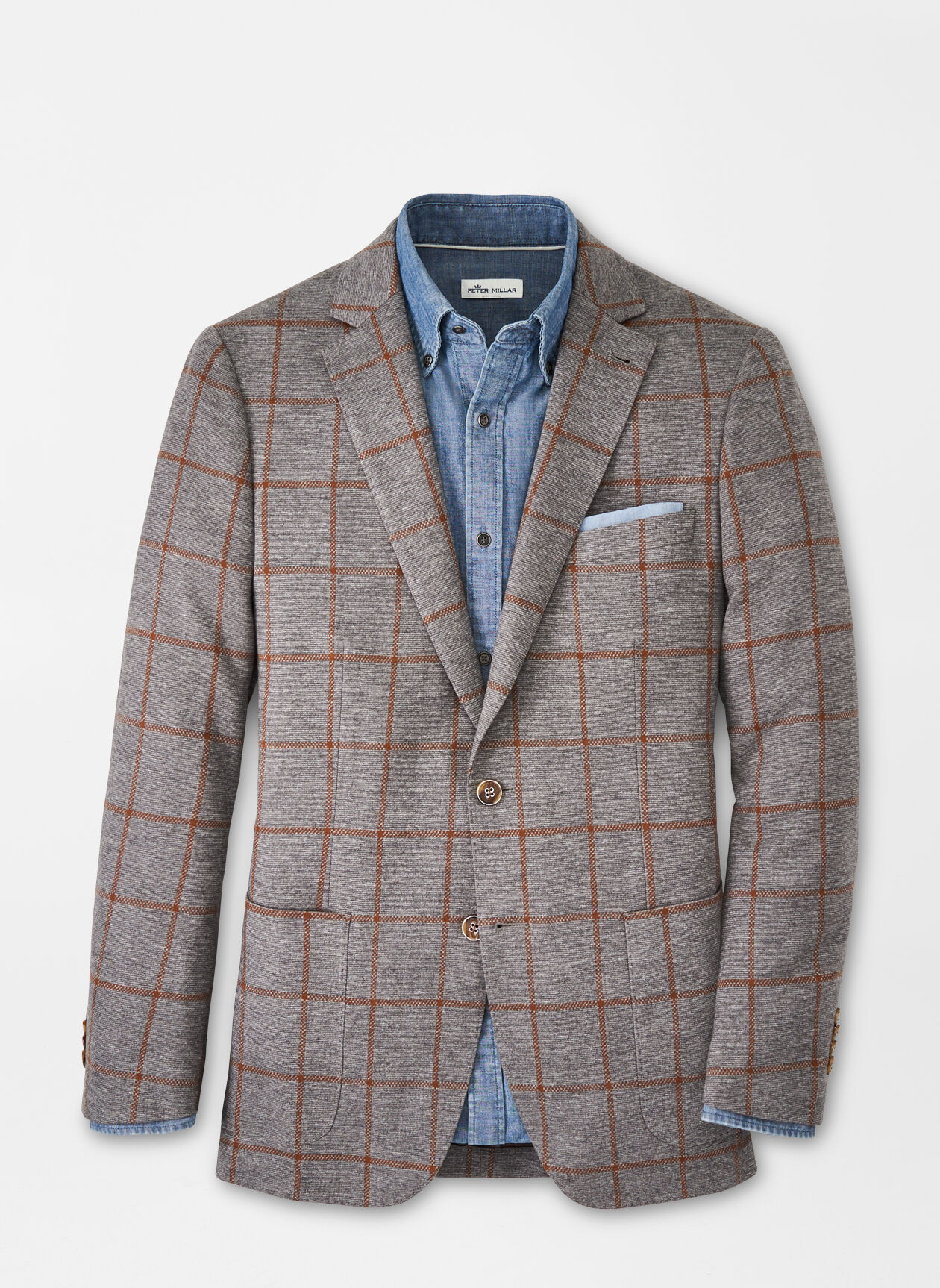 Doughton Knit Windowpane Soft Jacket 