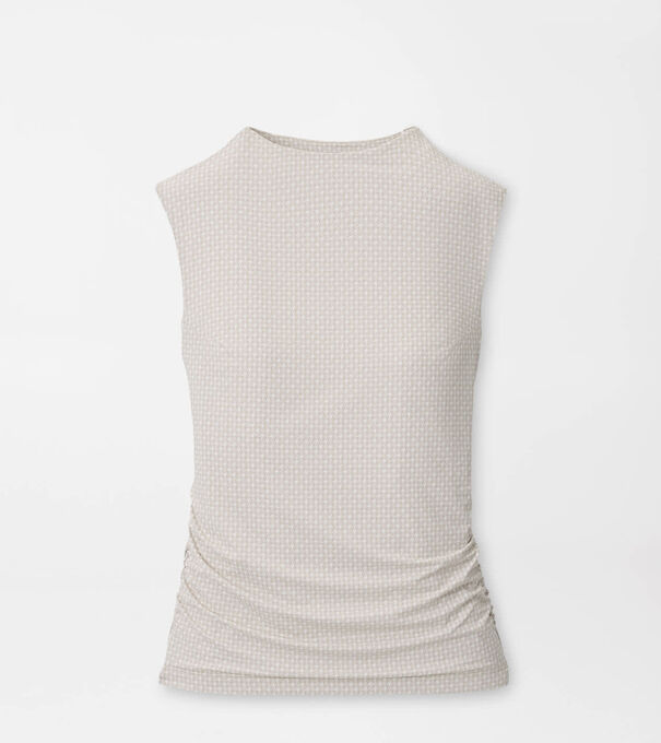 Rachel Houndstooth Print Ruched Sleeveless Top - Alternate Image 1