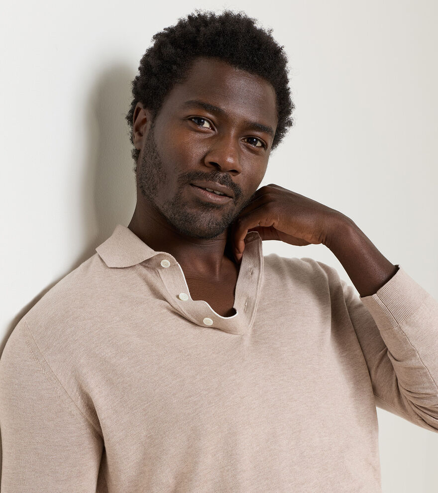 Mariner Sea Island Cotton Sweater Polo image number 4