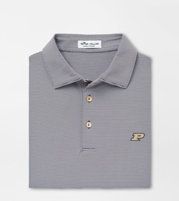 Purdue Jubilee Stripe Performance Polo