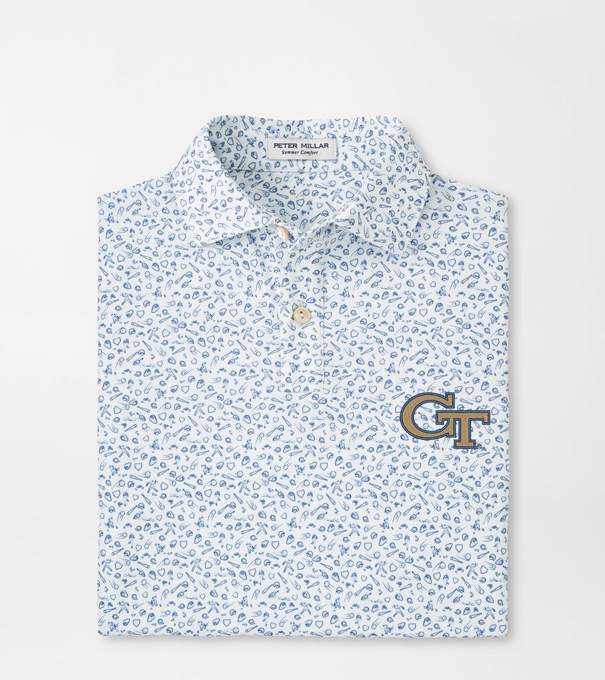 Georgia Tech Batter Up Youth Performance Jersey Polo image number 1