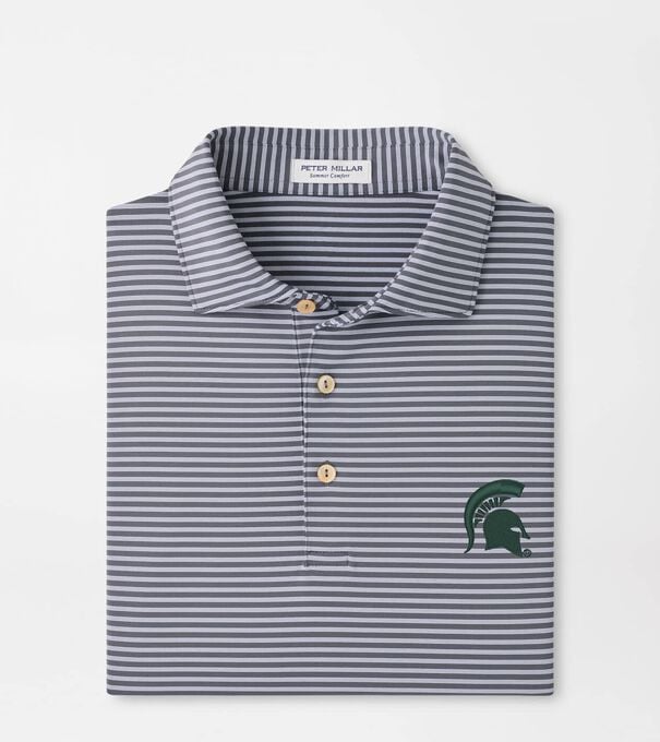 Michigan State Spartans Tiebreaker Performance Jersey Stripe Polo