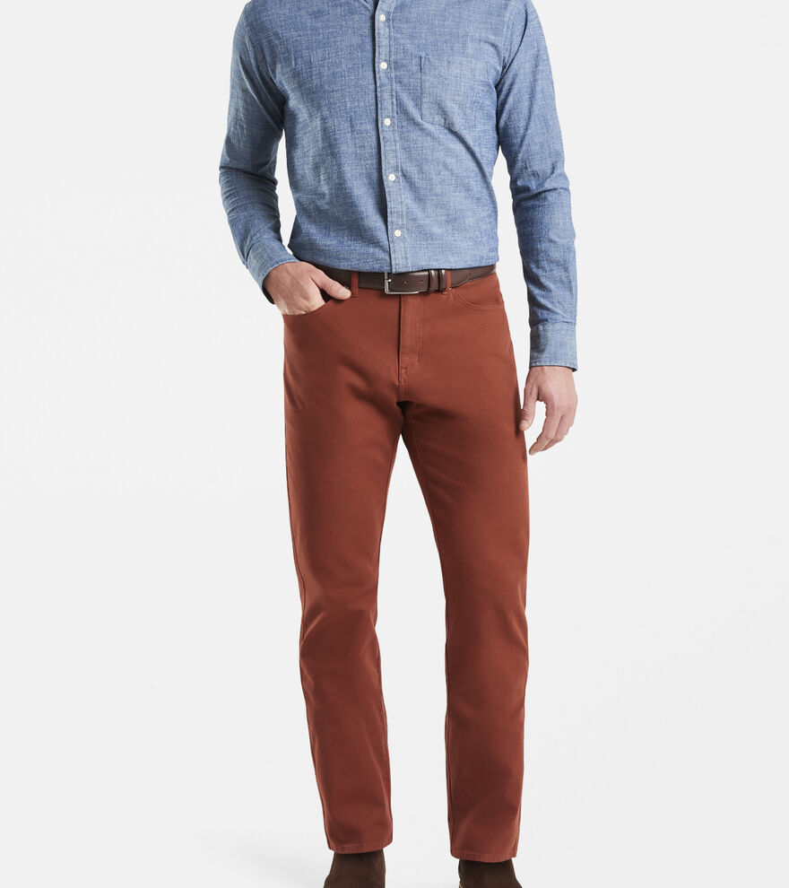 Four-Way Stretch Canvas Five-Pocket Pants image number 4