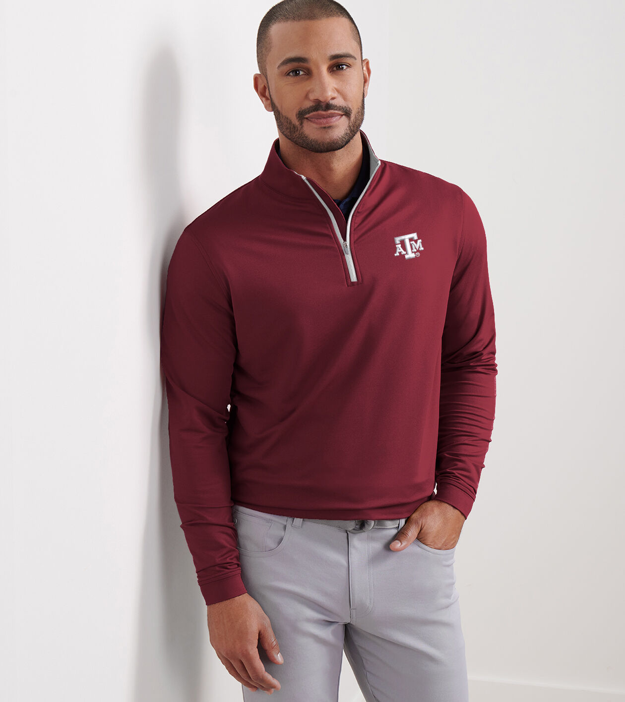 Ｍ＆Ｍ's Texas A&M Perth Performance Quarter-Zip | Men's Collegiate