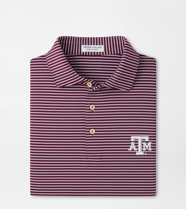 Texas A&M Tiebreaker Performance Jersey Stripe Polo