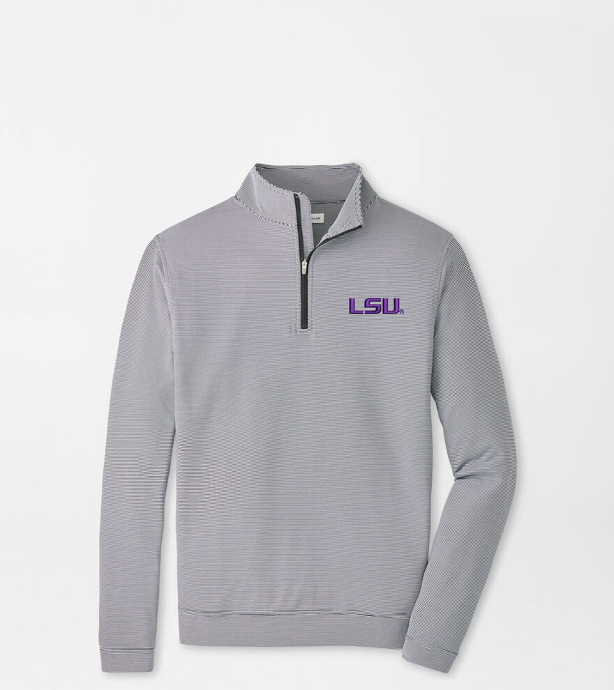 LSU Perth Sugar Stripe Performance Quarter-Zip image number 1