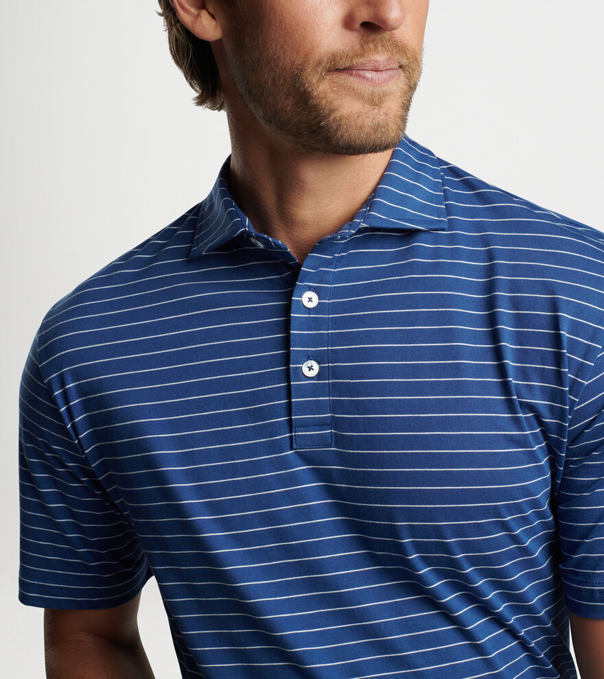 Crown Comfort Cotton Polo Harp Stripe image number 4