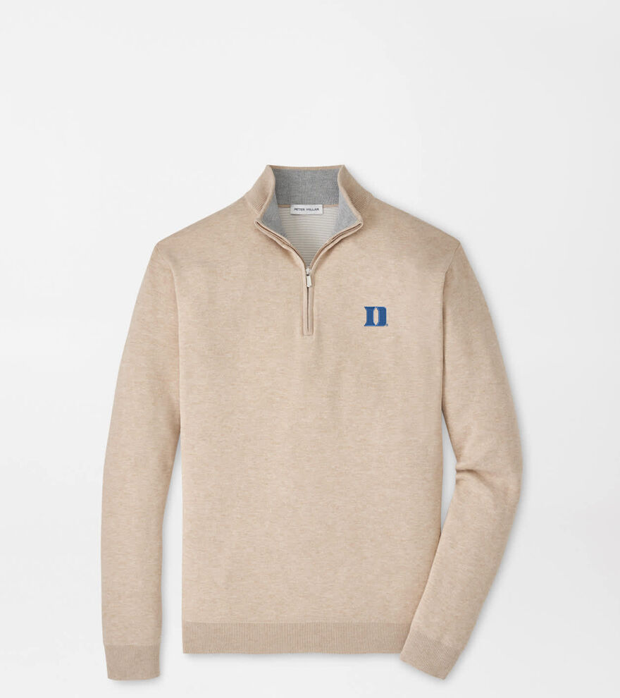 Duke University Coolspun Lite Cotton Quarter-Zip Sweater image number 1