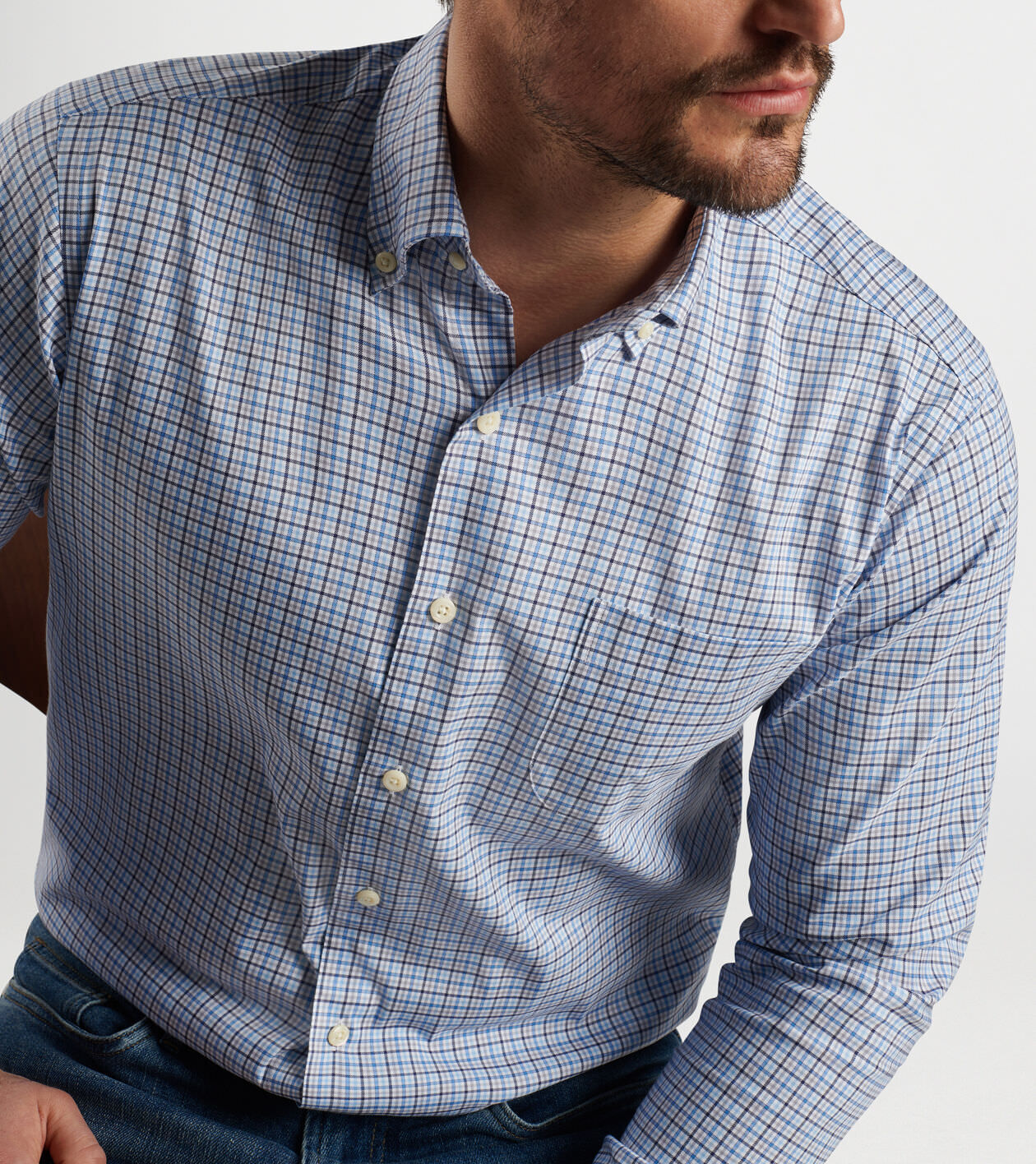 Albert Crown Lite Cotton-Stretch Sport Shirt | Men's Sport Shirts | Peter  Millar