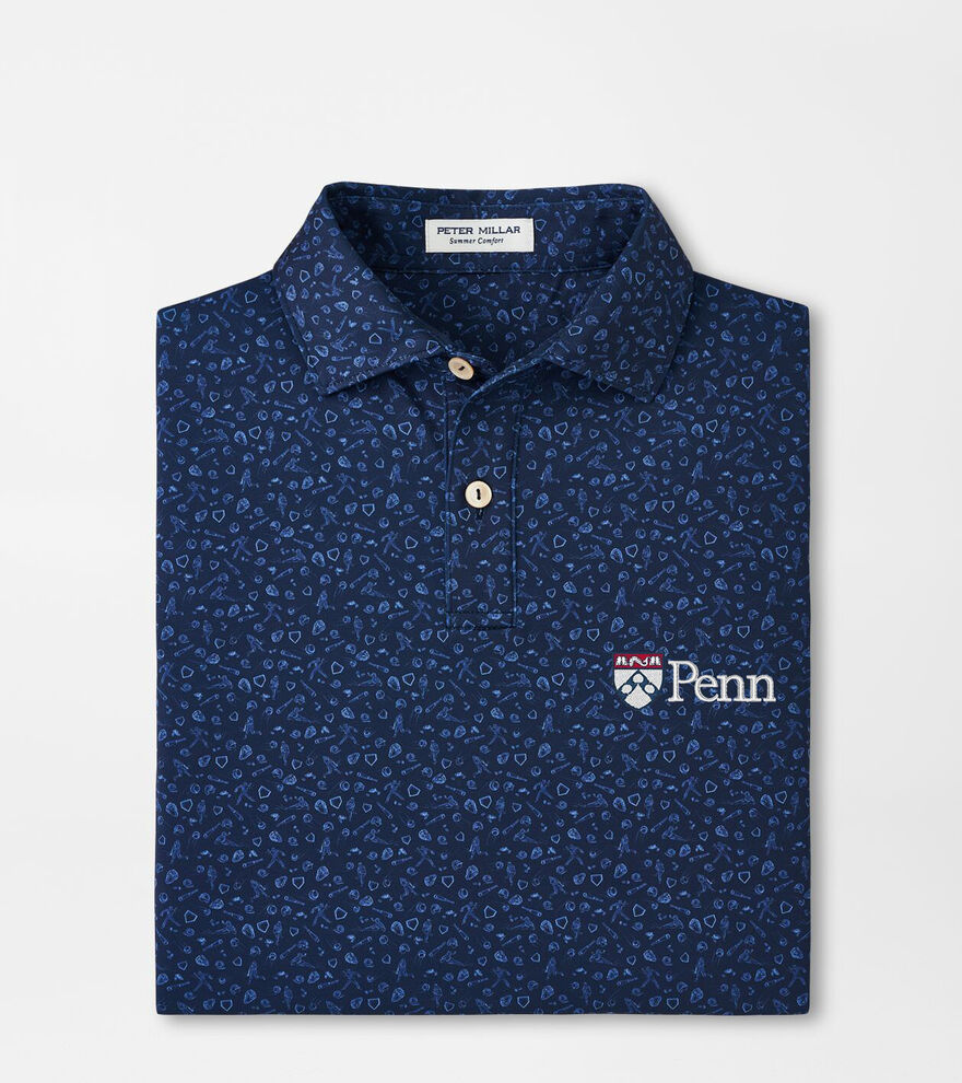 UPenn Batter Up Youth Performance Jersey Polo image number 1