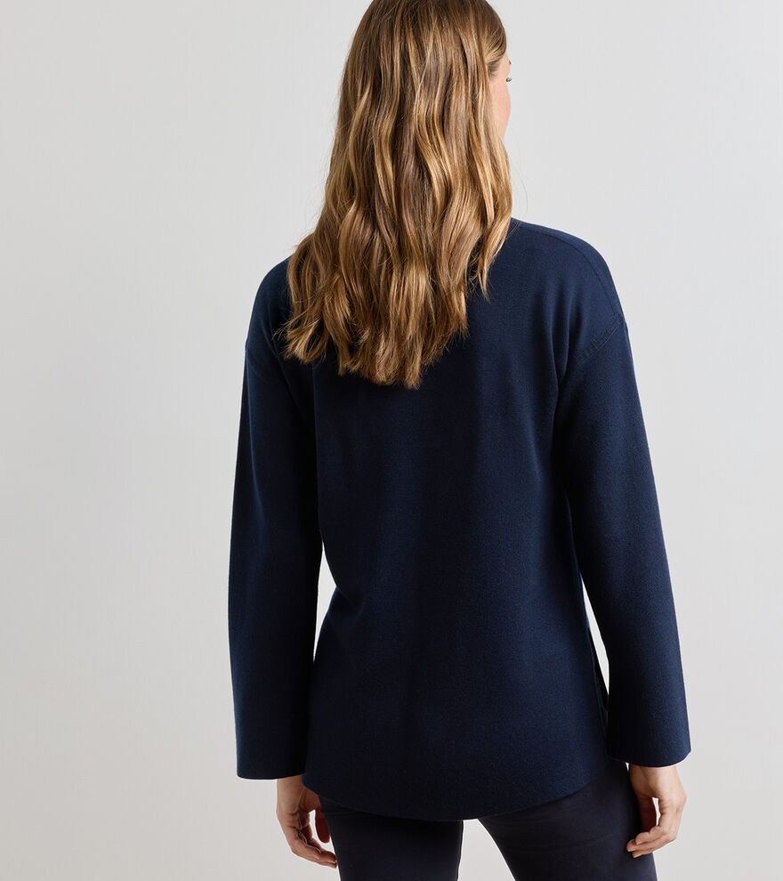 Mirage Interlock Popover Sweater image number 3