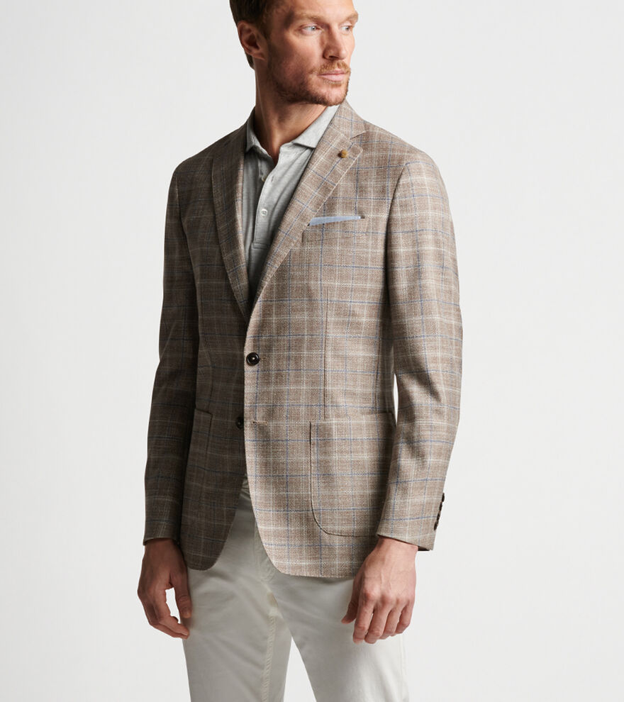 Brunswick Windowpane Soft Jacket Men's Sport Coats & Suits Peter Millar
