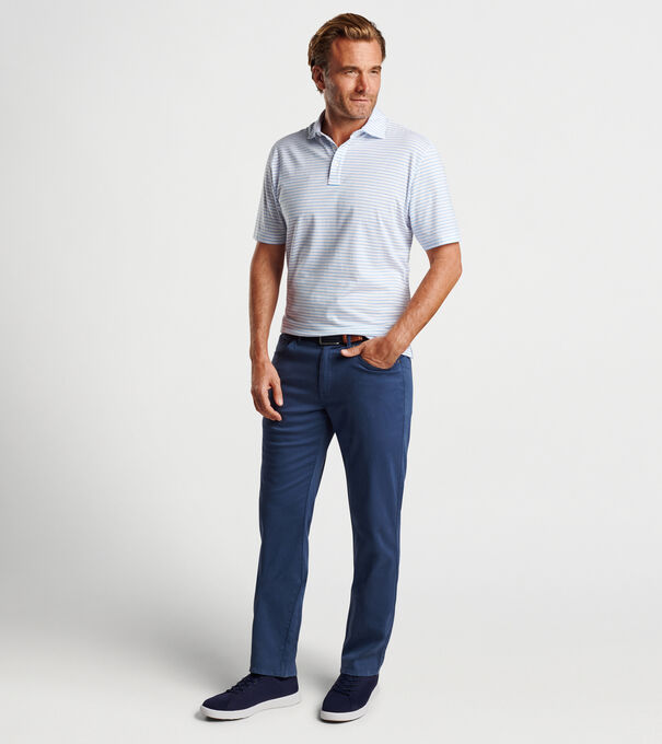 Pilot Mill Cedar Stripe Short-Sleeve Polo