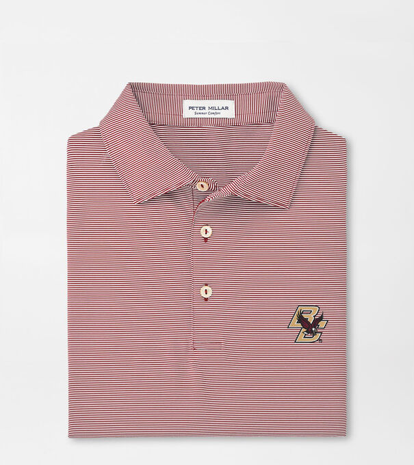 Boston College Jubilee Stripe Performance Polo