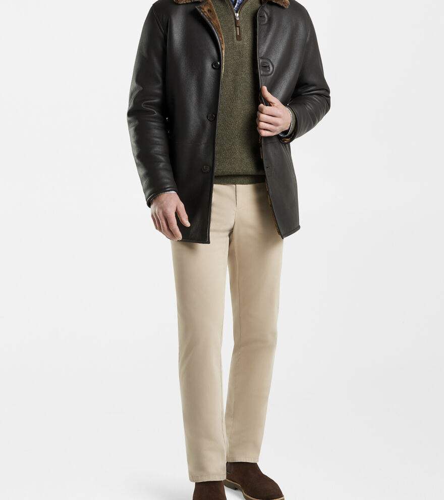 Shearling Leather Coat image number 4