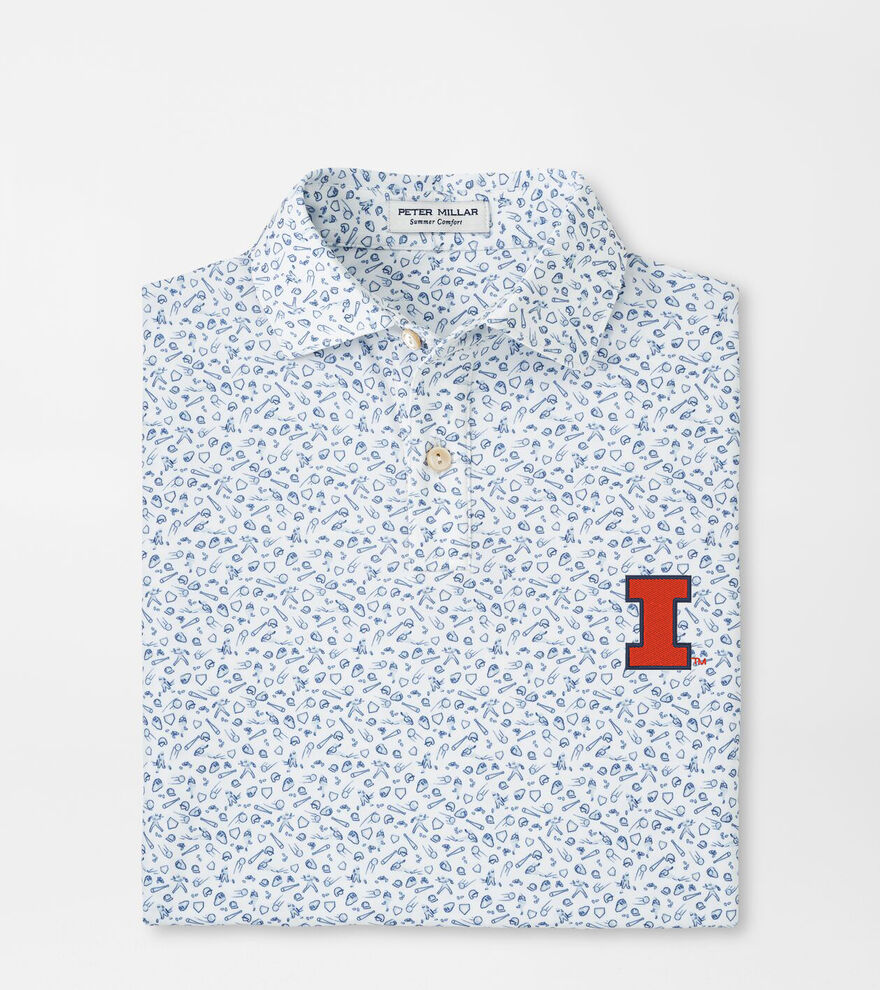 Illinois Batter Up Youth Performance Jersey Polo image number 1