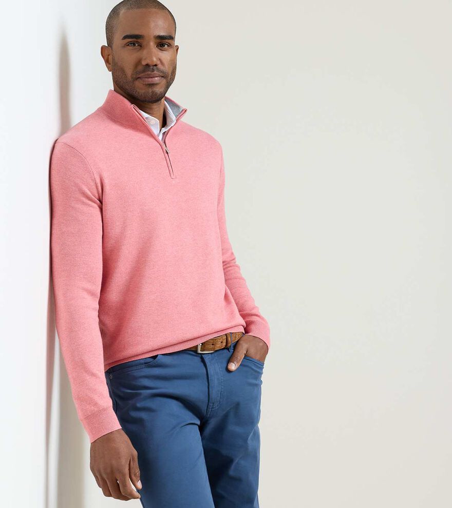 Coolspun Lite Cotton Quarter-Zip Sweater image number 2