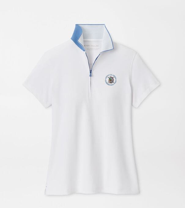 126th U.S. Open Keswick Zip Neck Short-Sleeve Polo