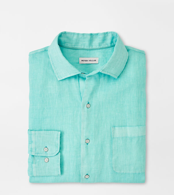Coastal Garment Dyed Linen Sport Shirt