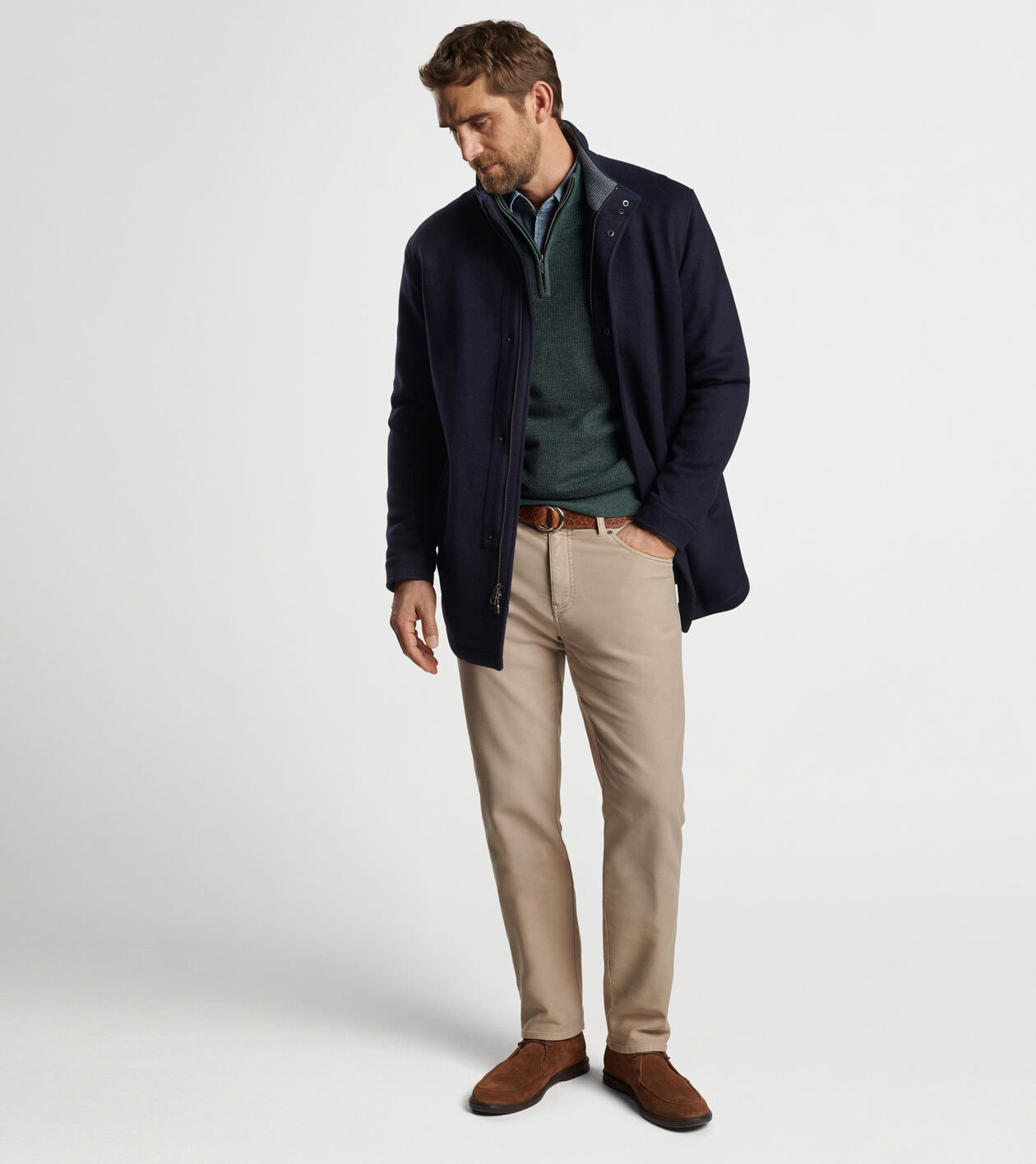 Crown Flex Fleece City Coat| Men's Jackets & Coats | Peter Millar