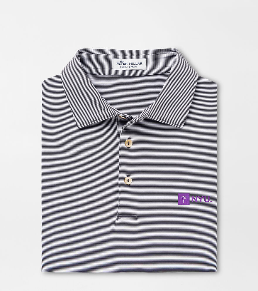 New York University Jubilee Stripe Performance Polo image number 1