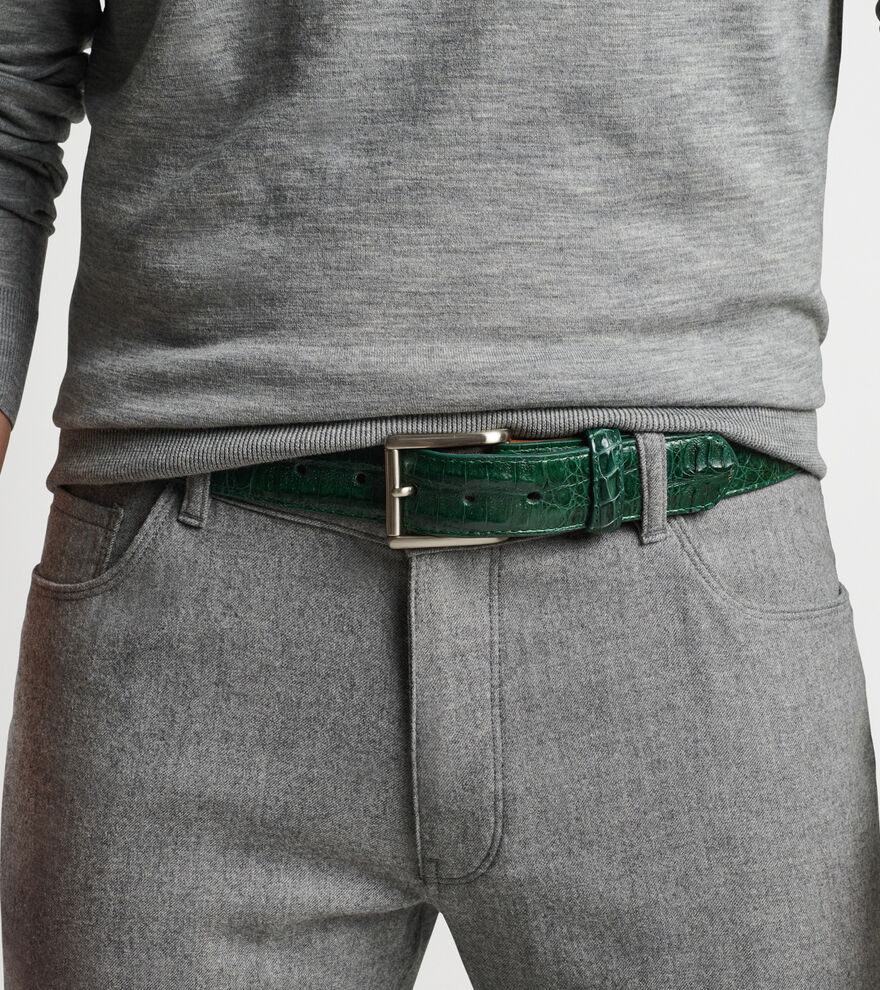 Matte Crocodile Belt | Men's Belts | Peter Millar