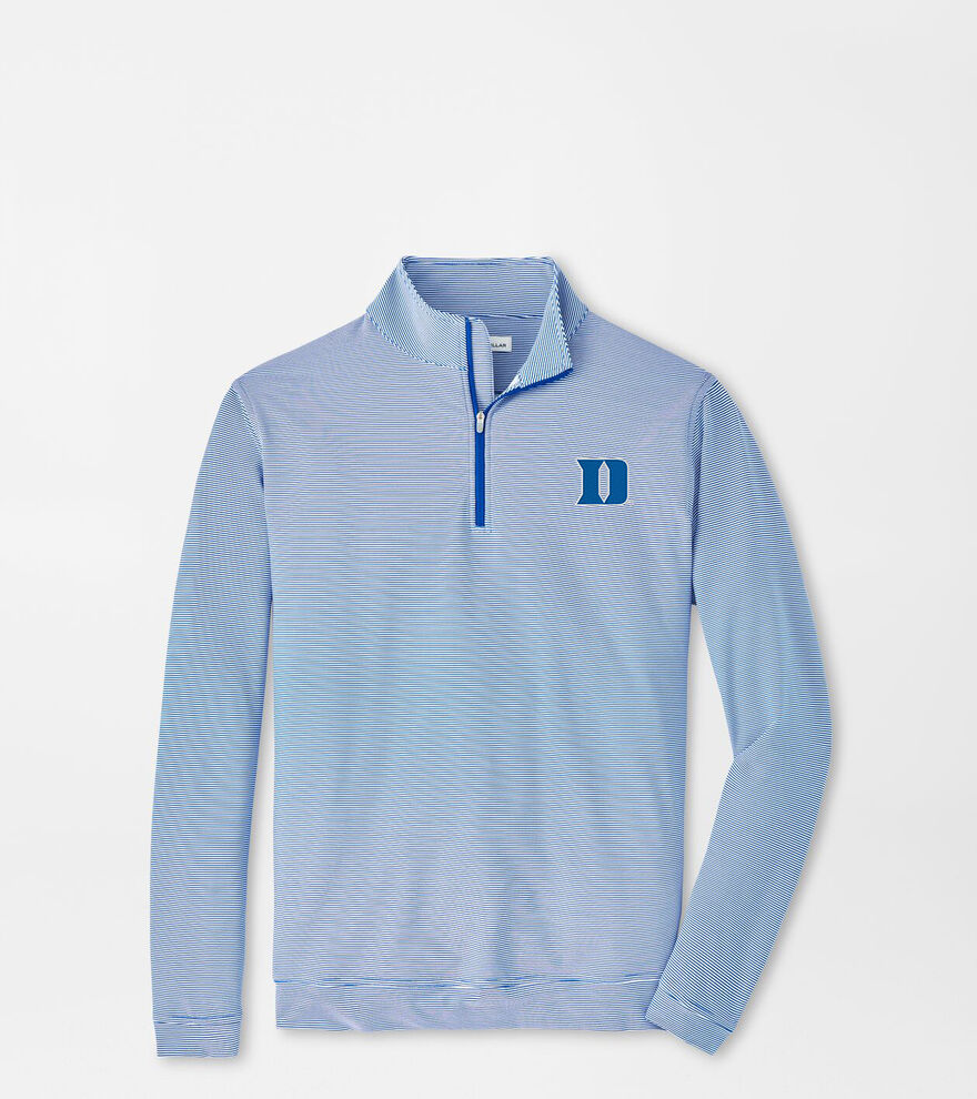 Duke University Perth Sugar Stripe Performance Quarter-Zip image number 1