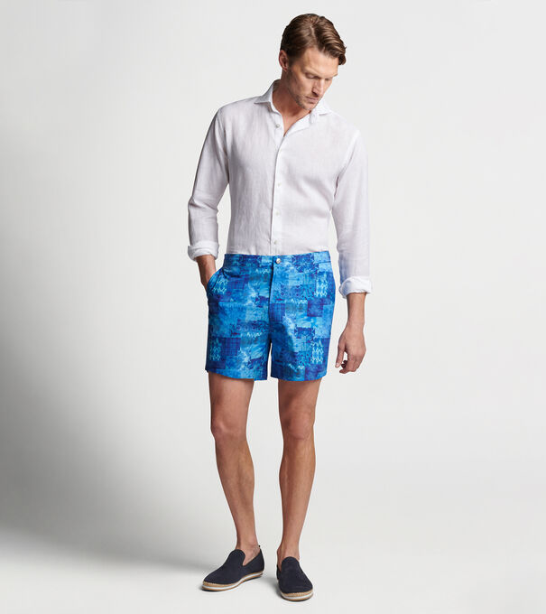 Shibori Patchwork Swim Trunk