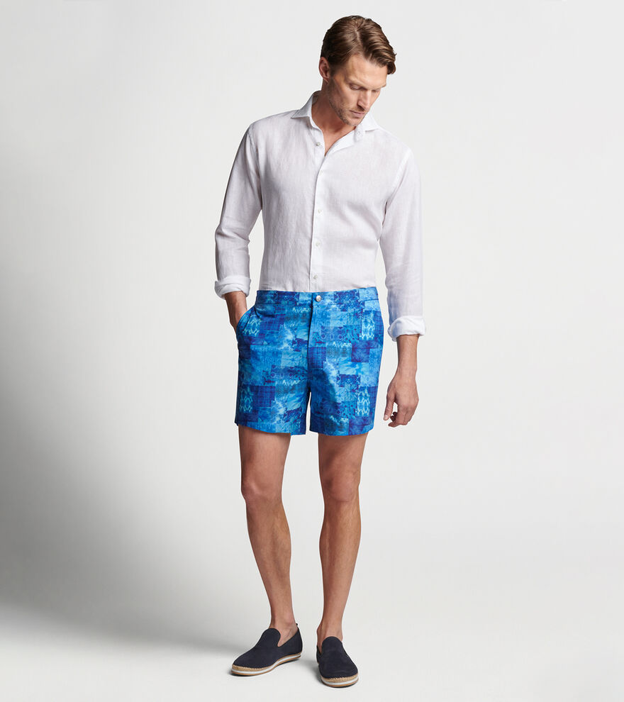 Shibori Patchwork Swim Trunk image number 2