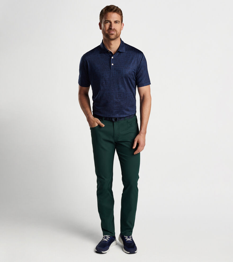 Delos Paisley Performance Jersey Polo Men's Polo Shirts Peter Millar