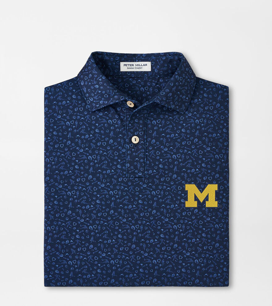 Michigan Batter Up Youth Performance Jersey Polo image number 1