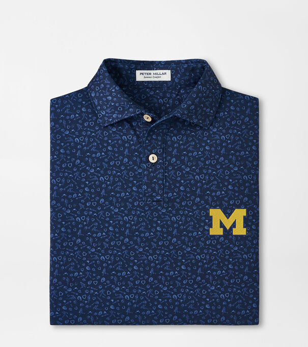 Michigan Batter Up Youth Performance Jersey Polo