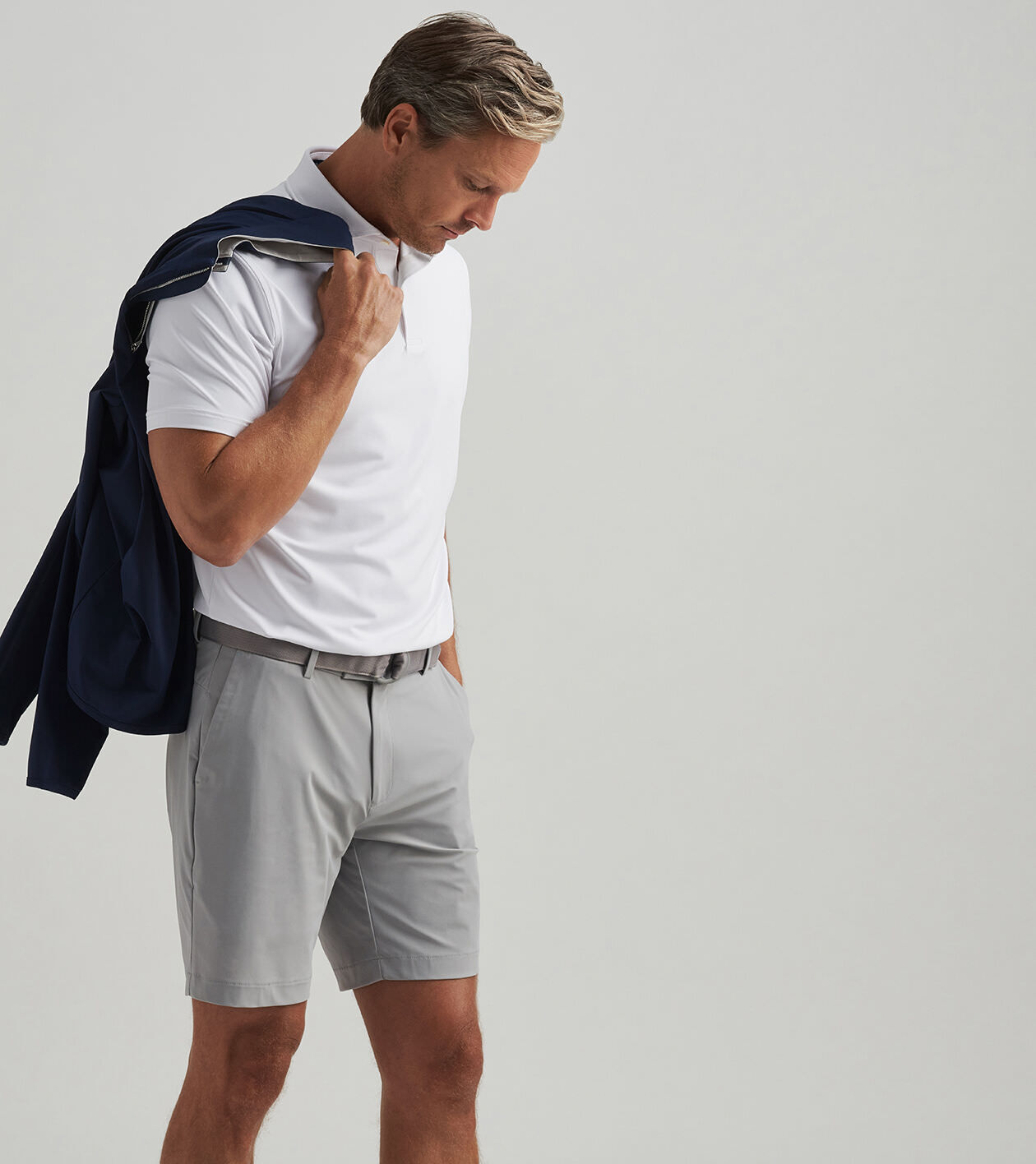 White jersey polo clearance