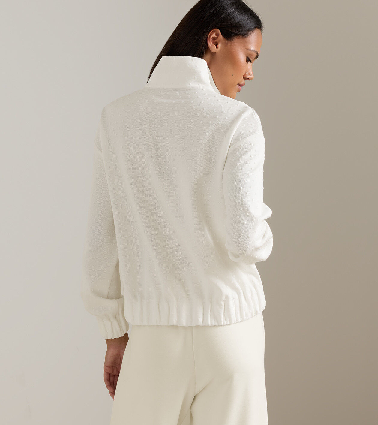 Flora Knit Swiss Dot Jacquard Full-Zip | Women's Tops | Peter Millar