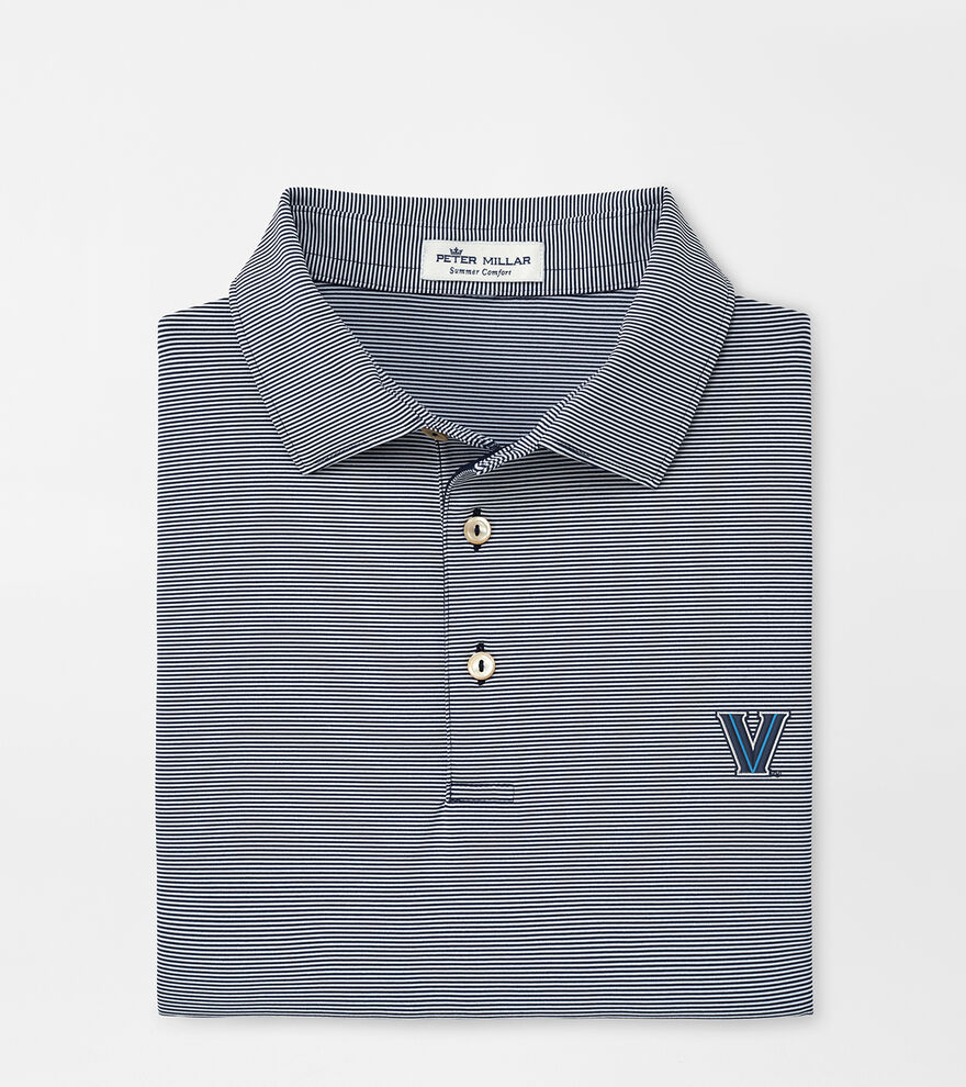 Villanova Block V Jubilee Stripe Performance Polo Men's Collegiate