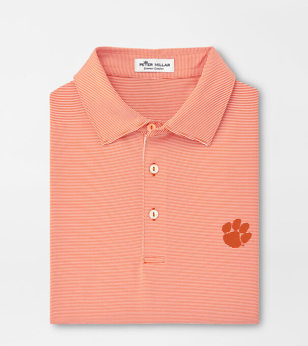 Clemson Jubilee Stripe Performance Polo